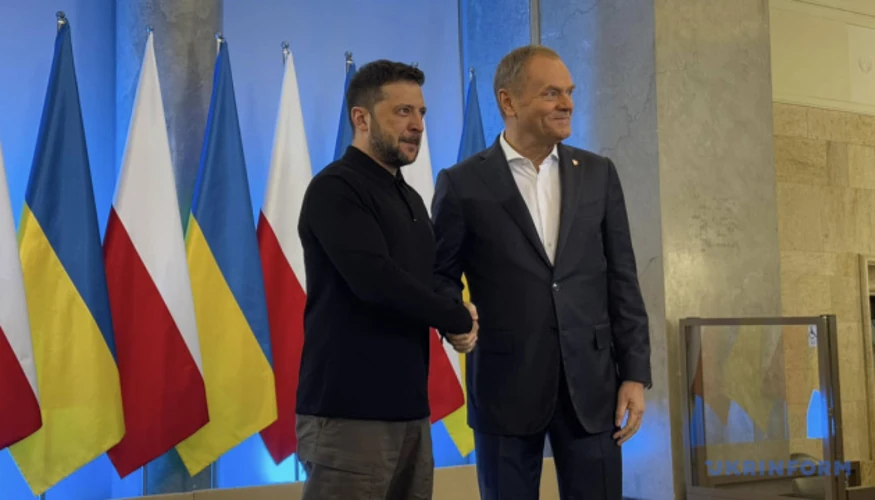 Зустріч президента України Володимира Зеленського та прем'єр-міністра Польщі Дональда Туска