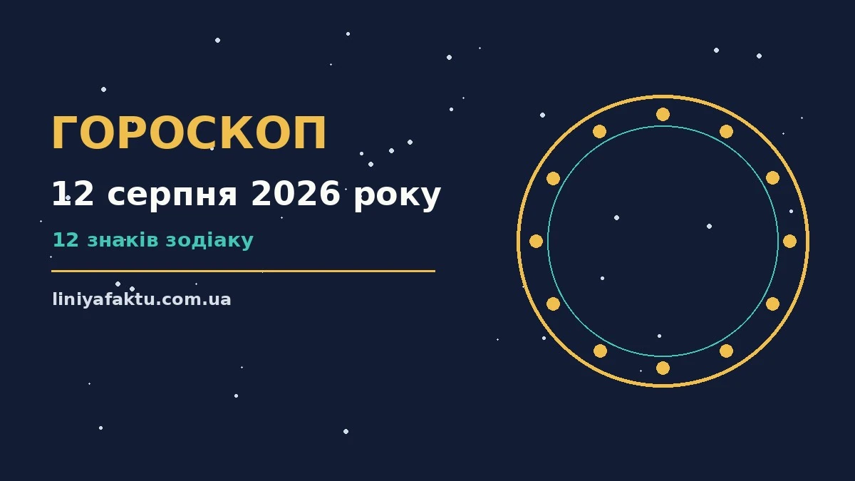 Гороскоп на 12 серпня 2026 року: де діяти без зволікань для спокійних і точних рішень