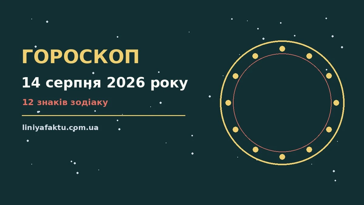 Гороскоп на 14 серпня 2026 року: де діяти без зволікань для спокійних і точних рішень
