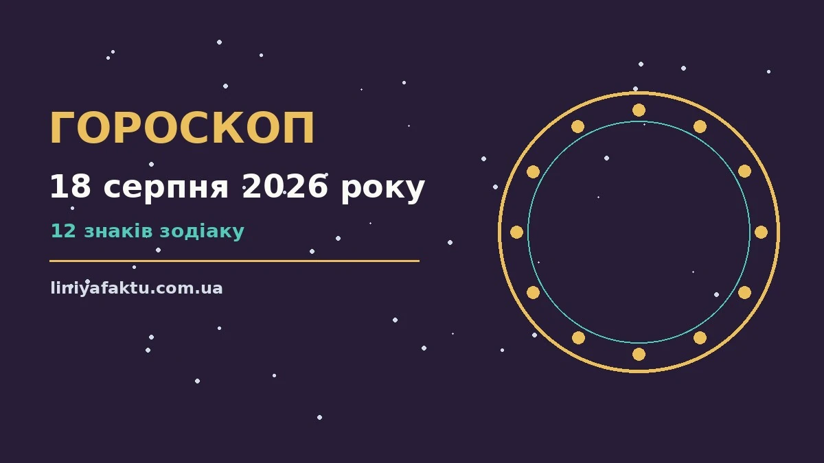 Гороскоп на 18 серпня 2026 року: де діяти без зволікань для спокійних і точних рішень
