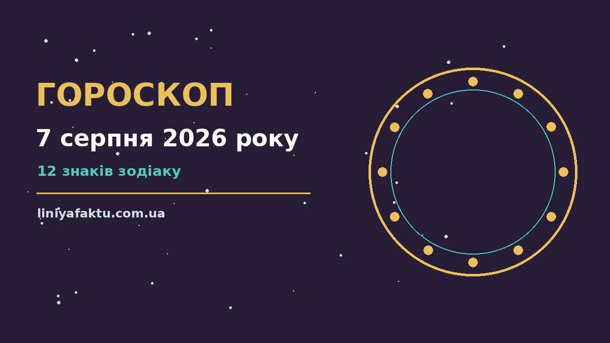 Гороскоп на 7 серпня 2026 року: де діяти без зволікань для спокійних і точних рішень