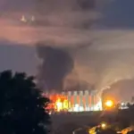 Пожежа в будівлі БДТУ в Бєлгороді після нічної атаки безпілотників 3 серпня 2026 року