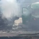 Пошкоджені складські приміщення та автомобілі після удару БпЛА у Броварах