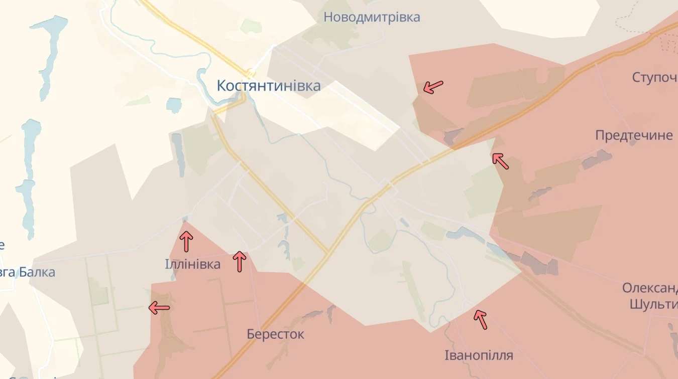 DeepState повідомив про просування біля Костянтинівки: дані за 8 серпня