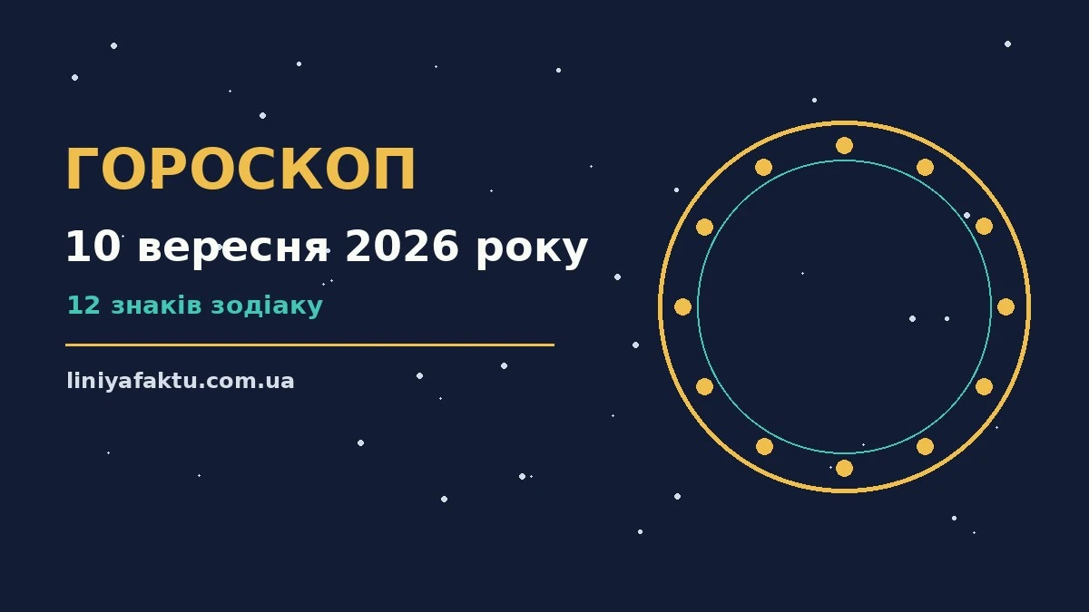 Щоденний гороскоп на 10 вересня 2026 року: спокійні рішення для родини, стосунків і робочого дня