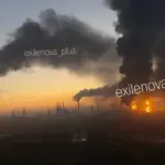 Пожежа на Московському НПЗ після удару безпілотників