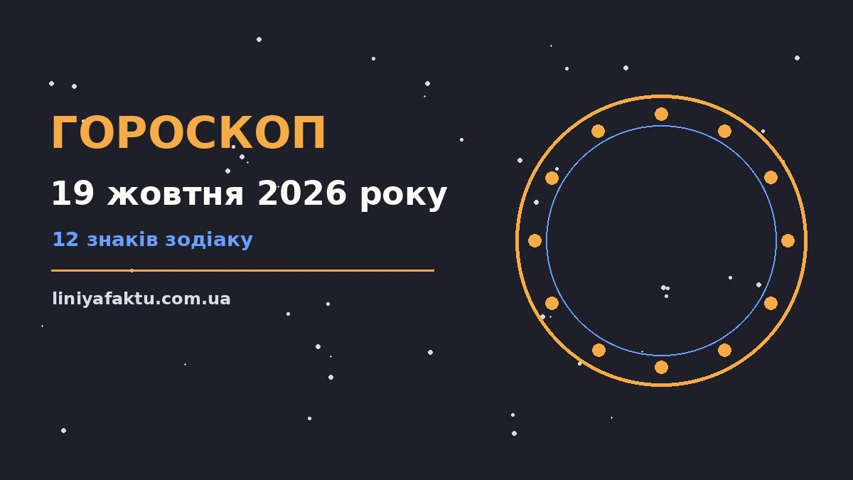 Щоденний гороскоп на 19 жовтня 2026 року для дванадцяти знаків Зодіаку