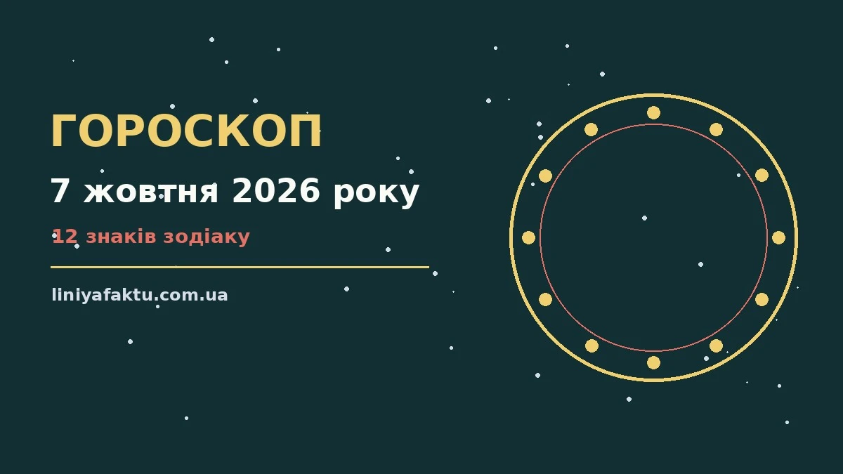 Астрономічний малюнок сузір’їв над ранковим містом для гороскопу на 7 жовтня 2026 року
